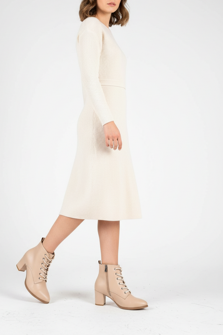 Cent Kadın Bağcık Detaylı Topuklu Nut Bot