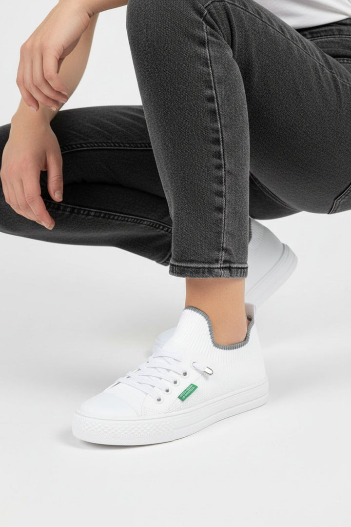Benetton Yarde Kadın Beyaz Spor Ayakkabı BNI-10233