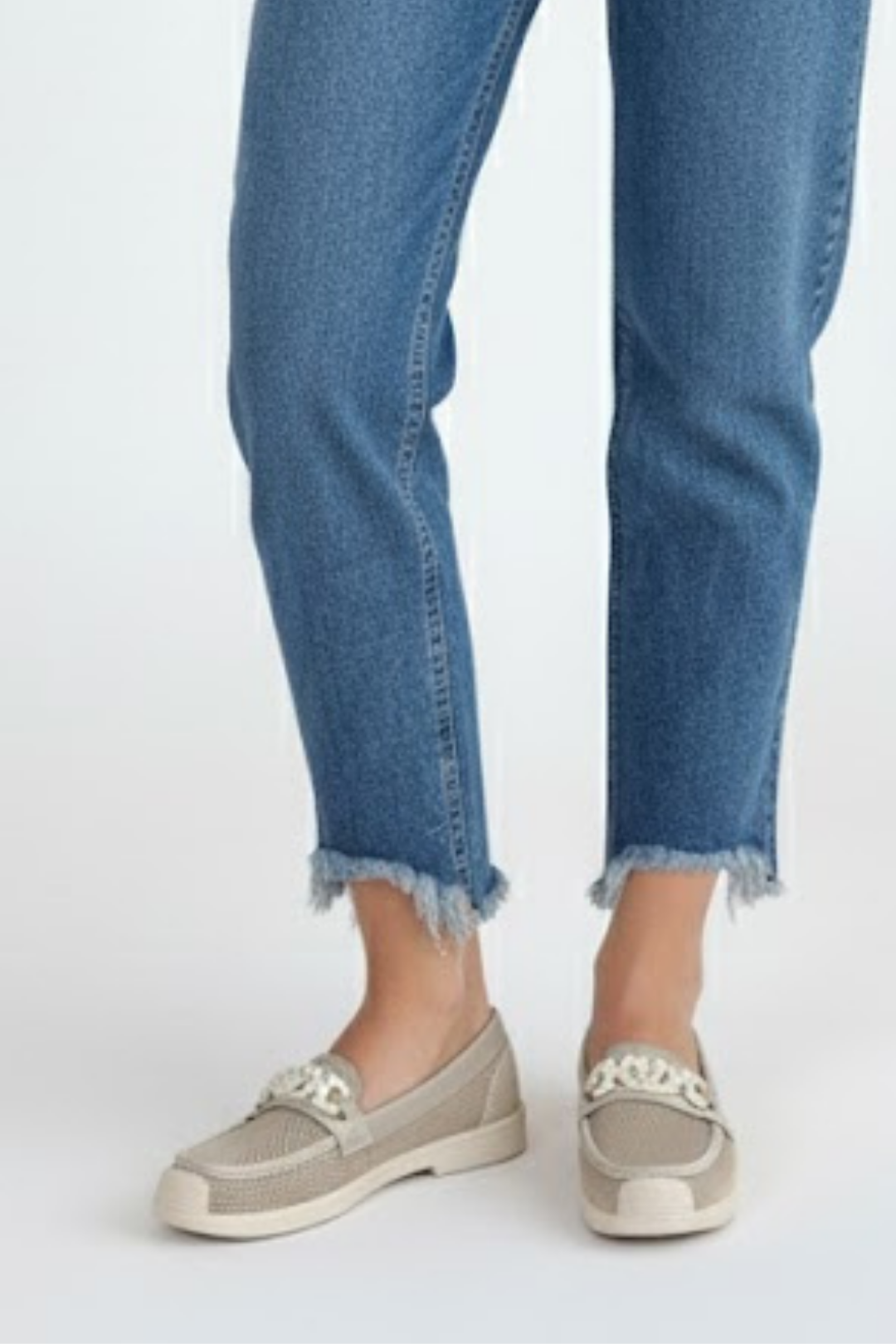 Wata Kadın Bej Örgü Dokulu Babet Ayakkabı