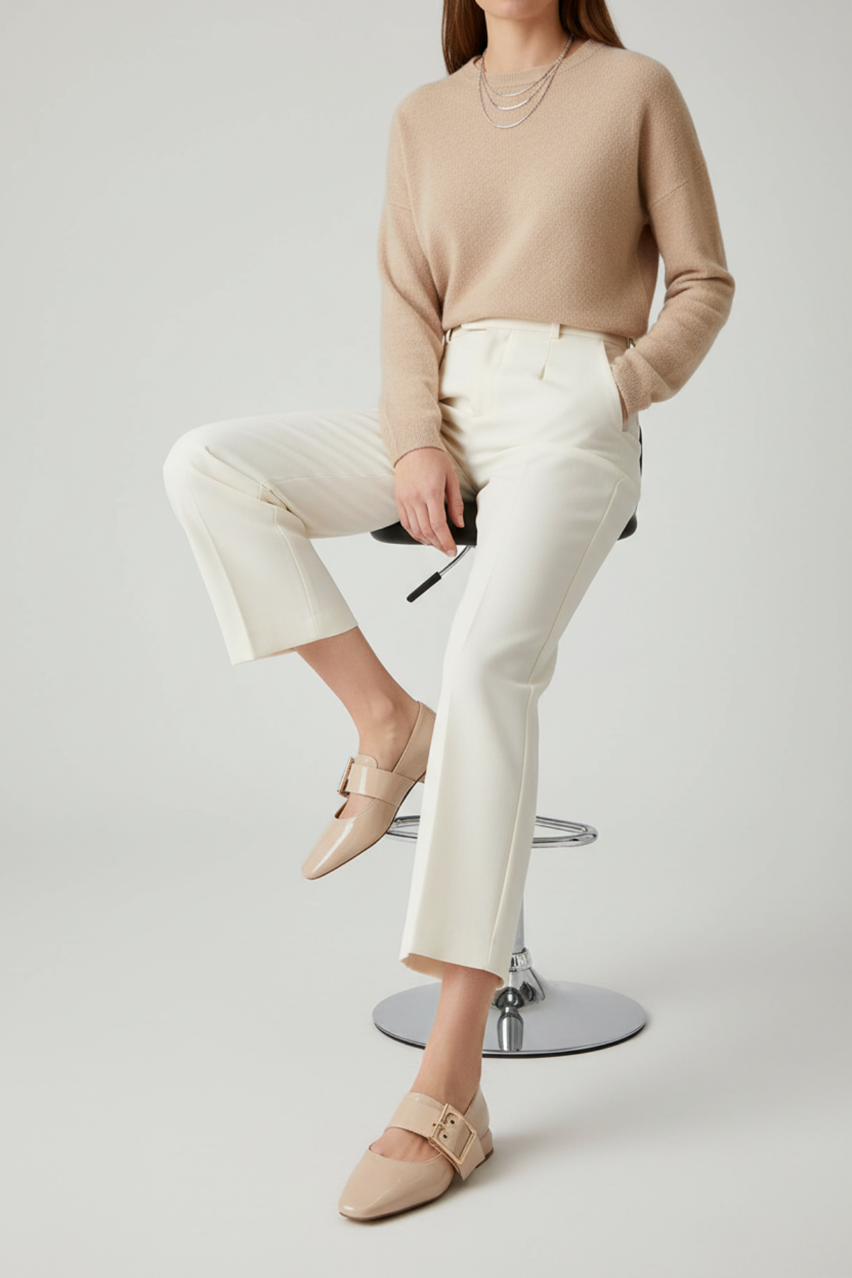 Devan Kadın Rugan Bej Babet Ayakkabı