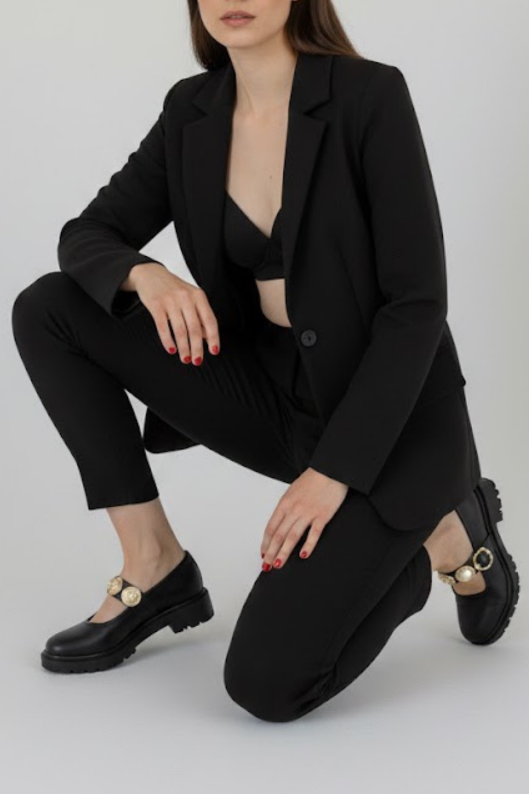 Okira Kadın Siyah Tokalı Oxford Ayakkabı