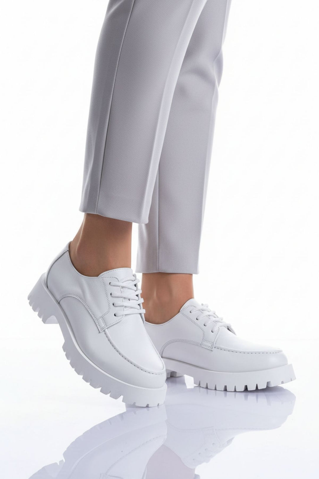 Donat Kadın Bağcıklı Beyaz Günlük Ayakkabı