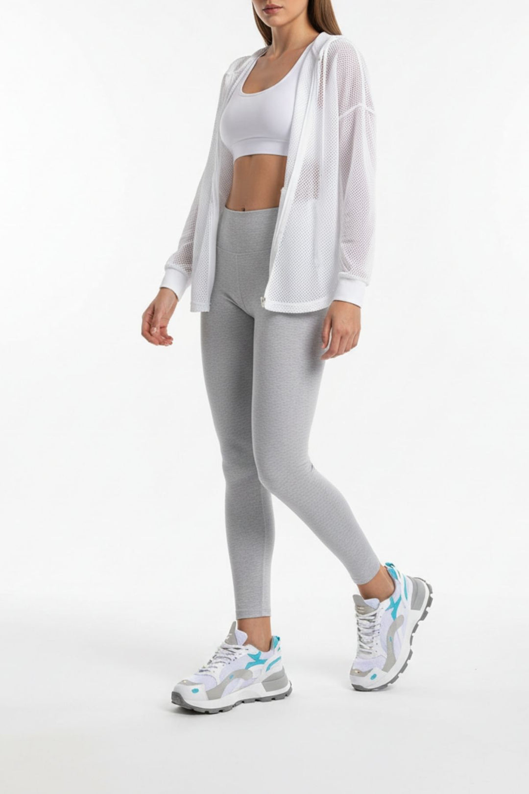 Luther Kadın Triko Desenli Beyaz Multi Spor Ayakkabı