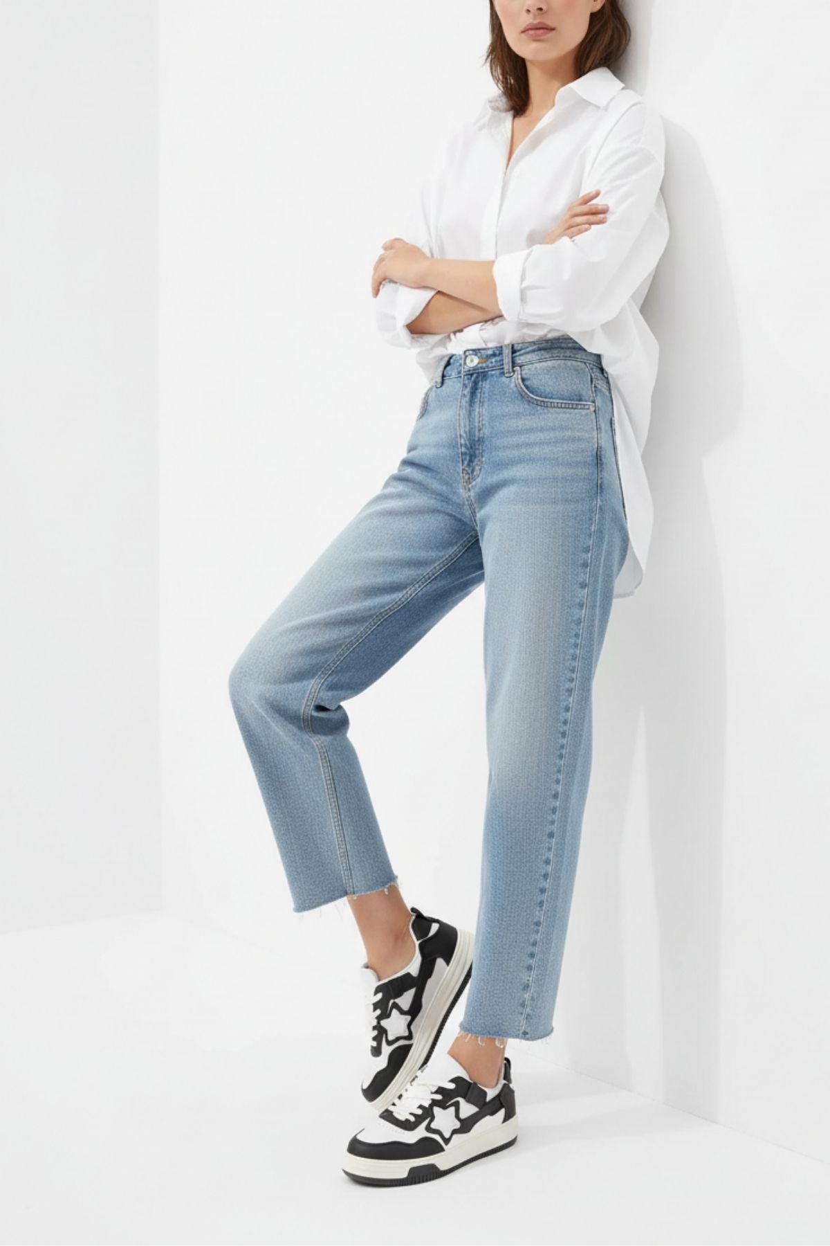 Belyan Kadın Siyah Beyaz Spor Ayakkabı