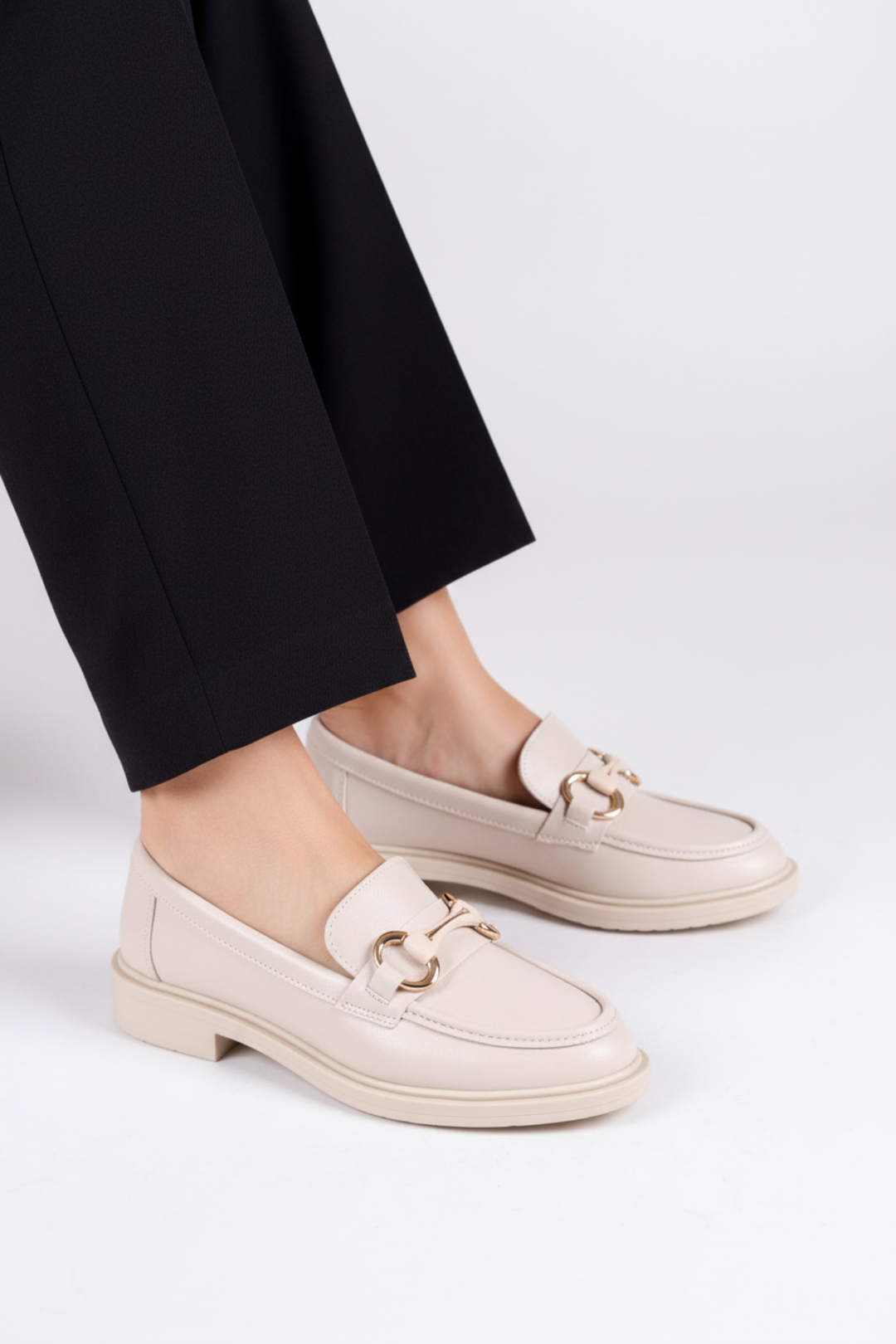 Tanta Bej Kadın Loafer Ayakkabı