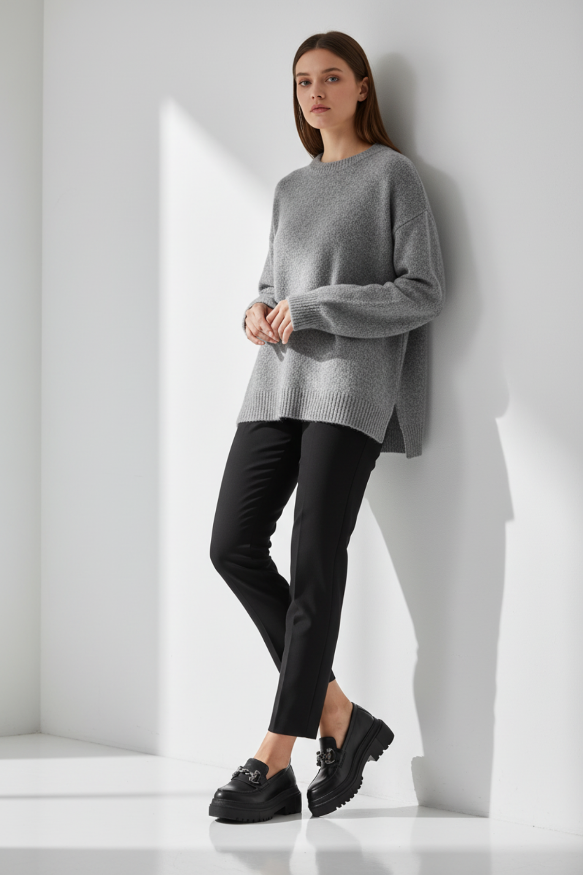 Lyova Tokalı Siyah Kadın Loafer Ayakkabı