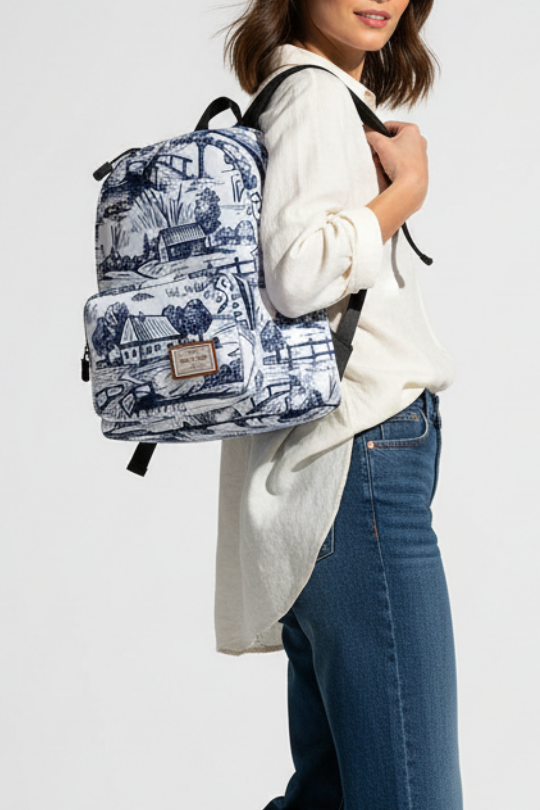 Lindsay Kadın Baskılı Kanvas Sırt Çantası