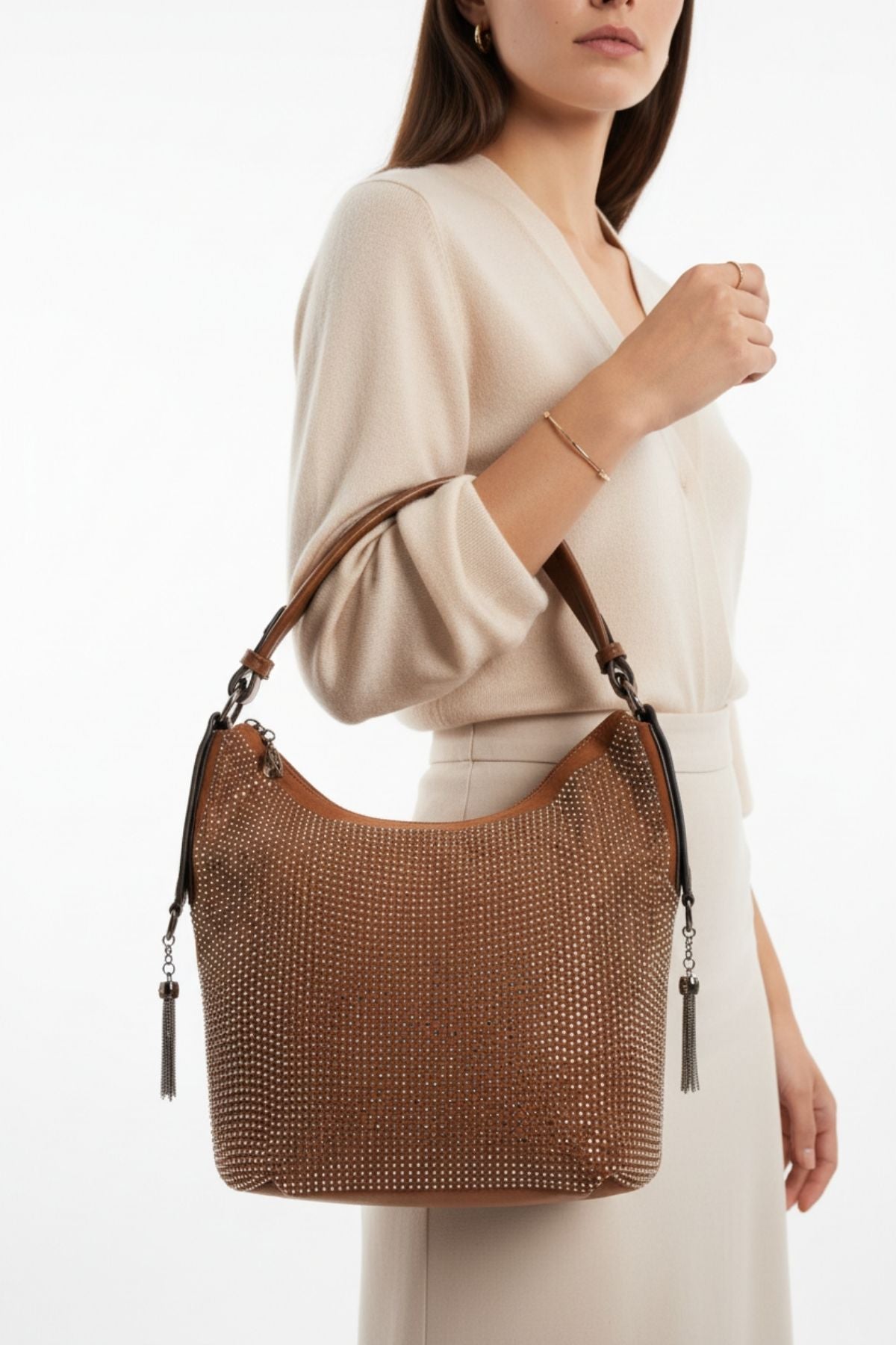 Riols Işıltılı Kadın Omuz Çantası