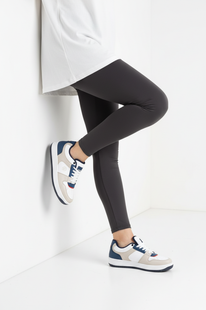 Morta Kadın Beyaz Lacivert Spor Ayakkabı