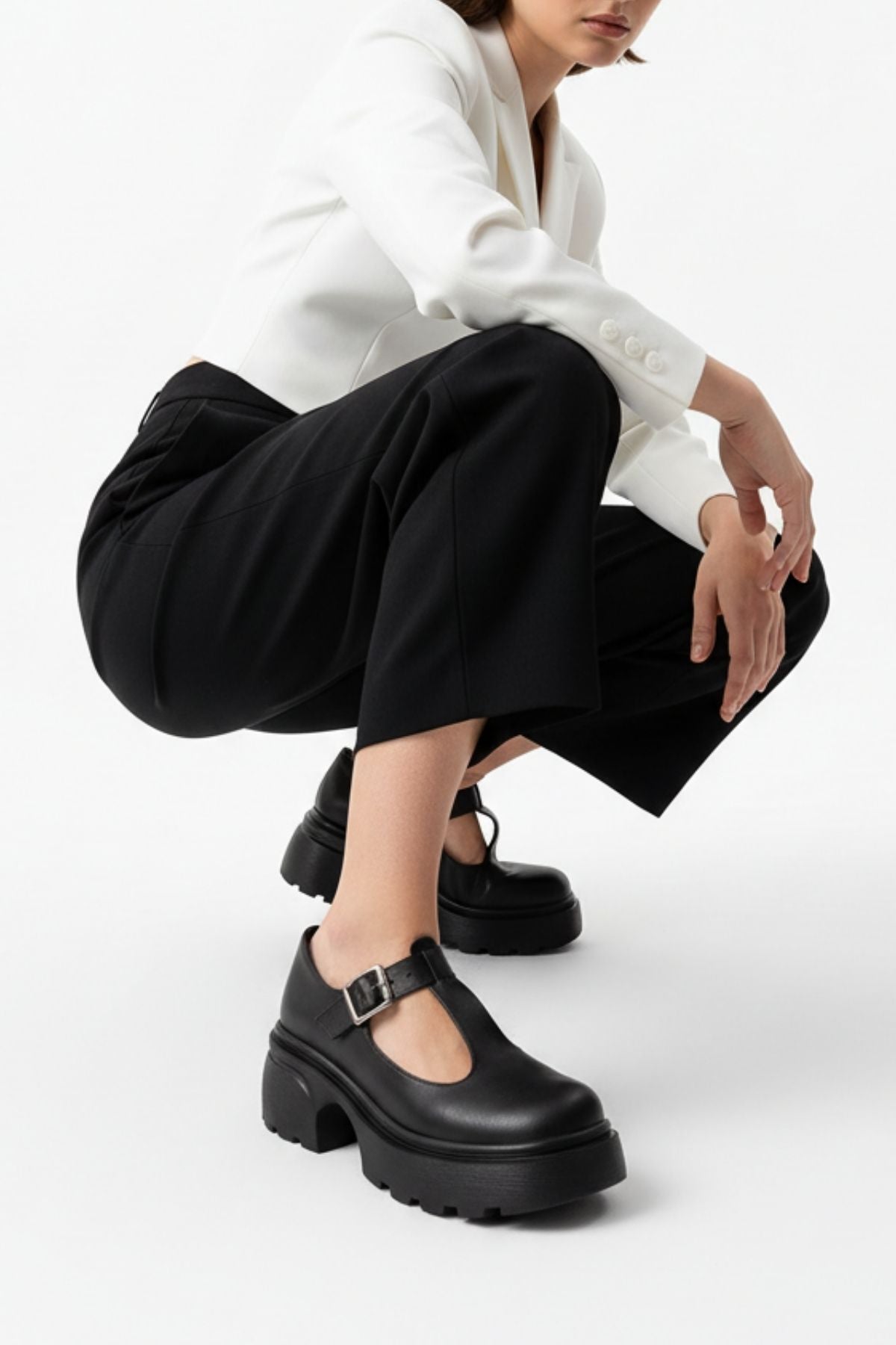 Junota Kadın Siyah Babet Ayakkabı