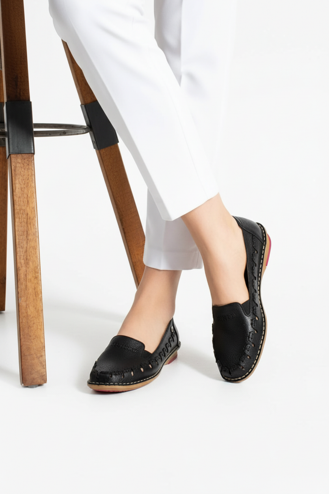 Pierre Cardin Arven Kadın Hakiki Deri Siyah Babet