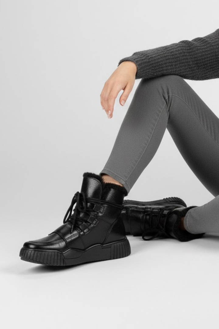 Zacun Kadın Kürklü Siyah Bot