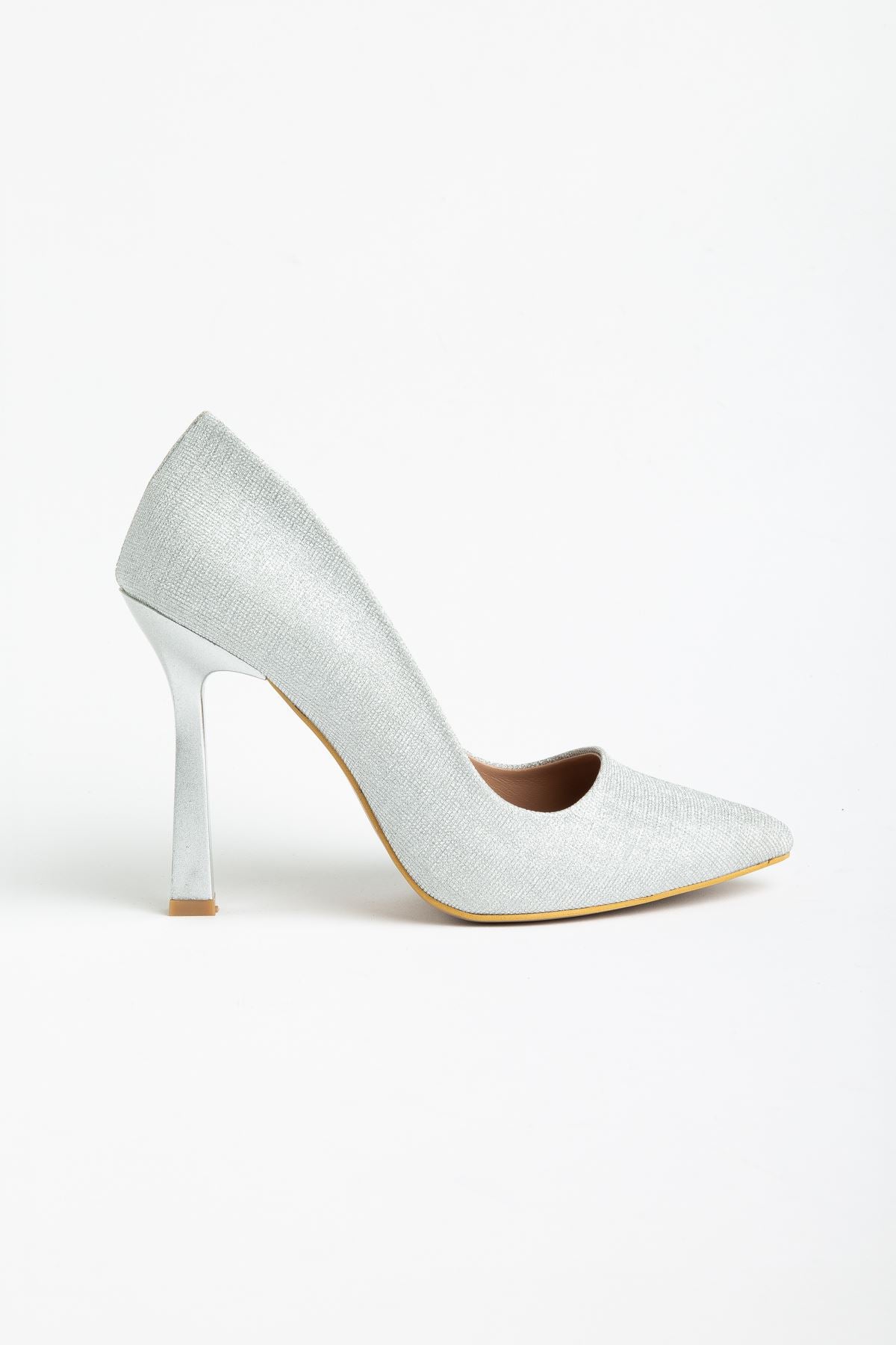 Elmery Gümüş Palermo Kadın Topuklu Stiletto Ayakkabı