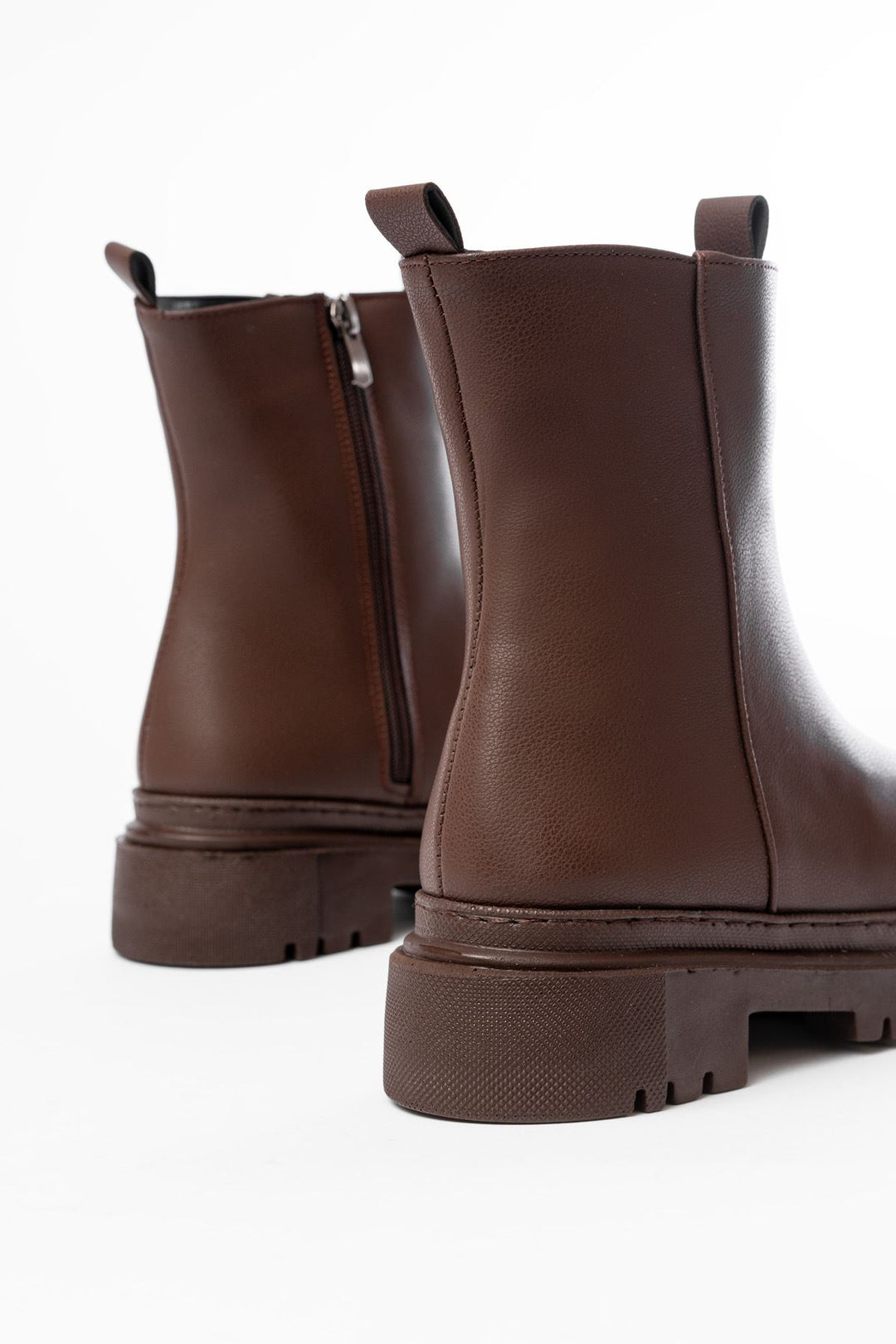 Bayden Kahverengi Luna Fermuarlı Kadın Bot