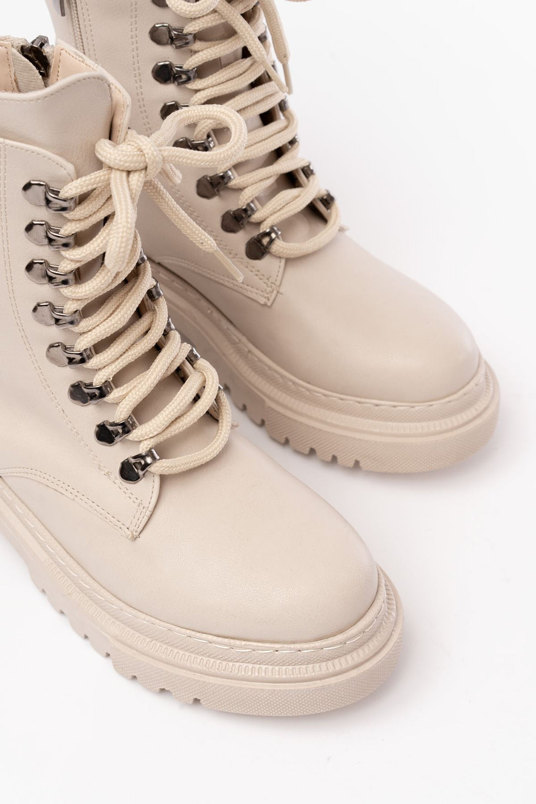 Nayza Bej Bağcıklı Fermuarlı Kadın Bot