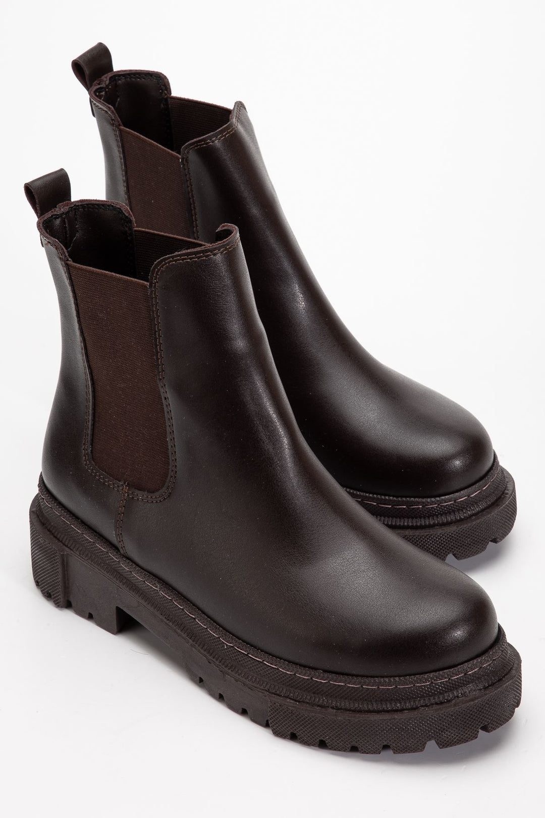 Nayliz Kahve Lastikli Kadın Bot