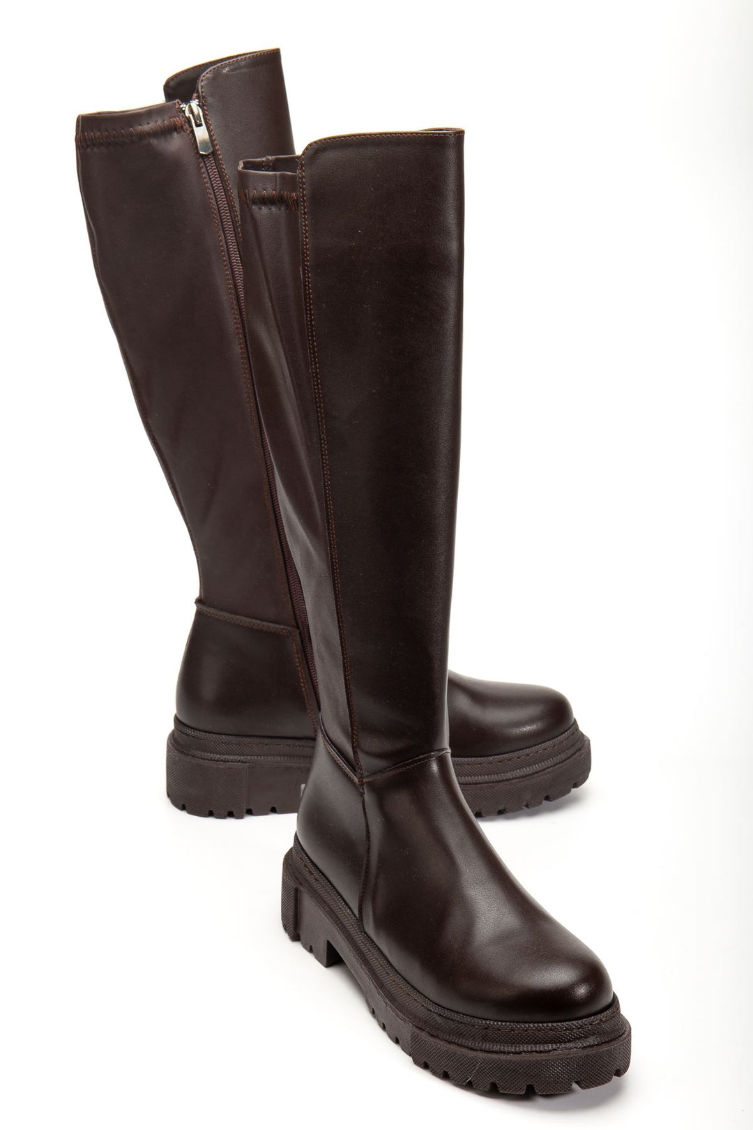 Halbert Kahverengi Fermuarlı Kadın Çizme