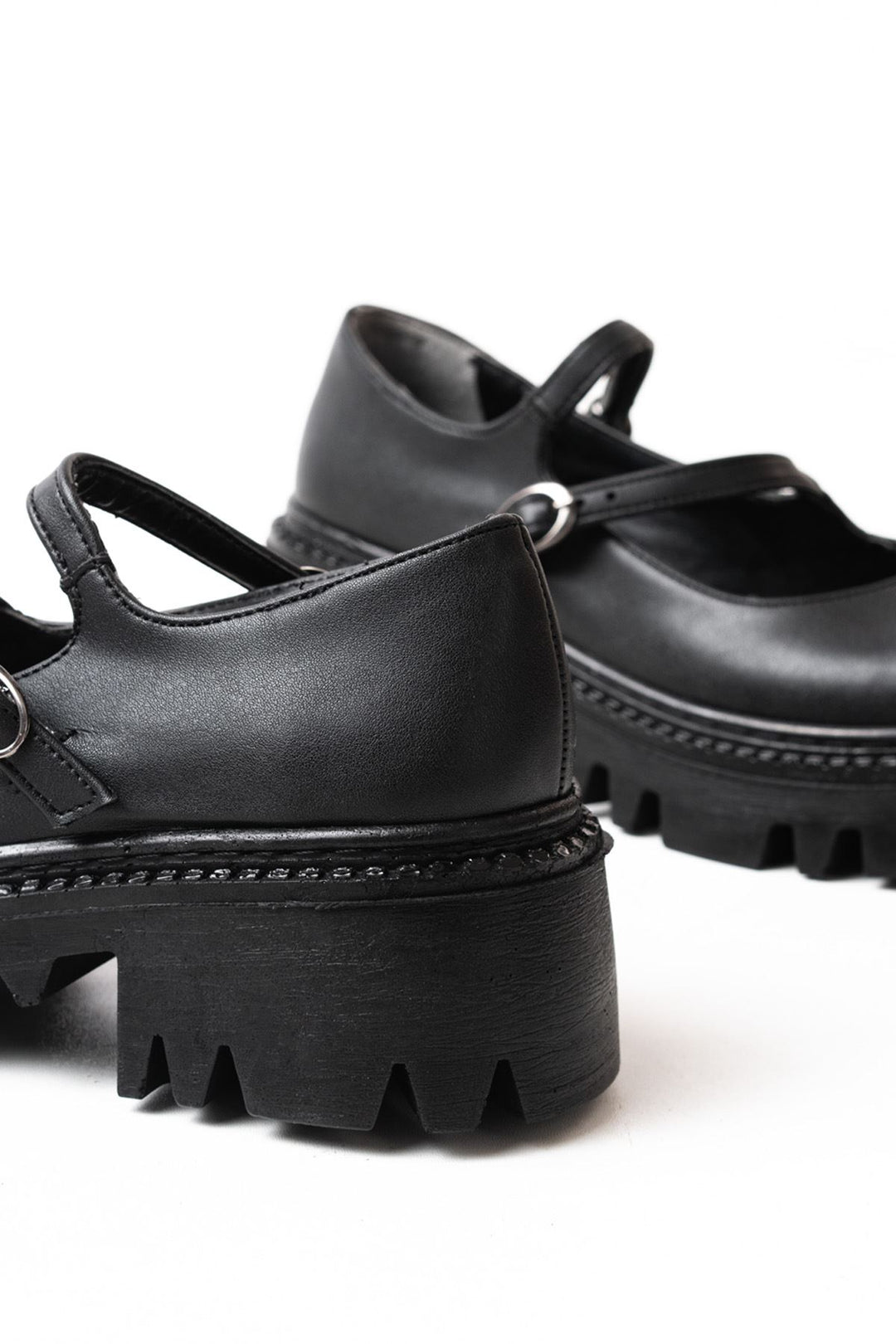 Ayones Siyah Yüksek Tabanlı Loafer Ayakkabı