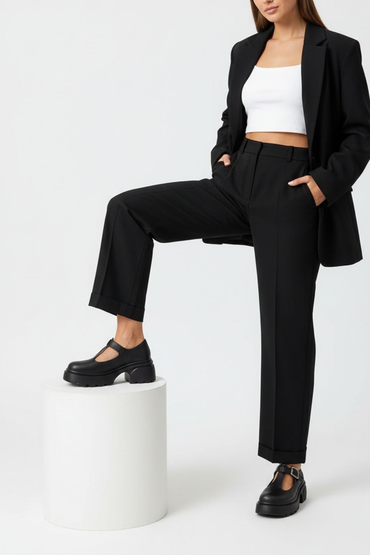 Junota Kadın Siyah Babet Ayakkabı