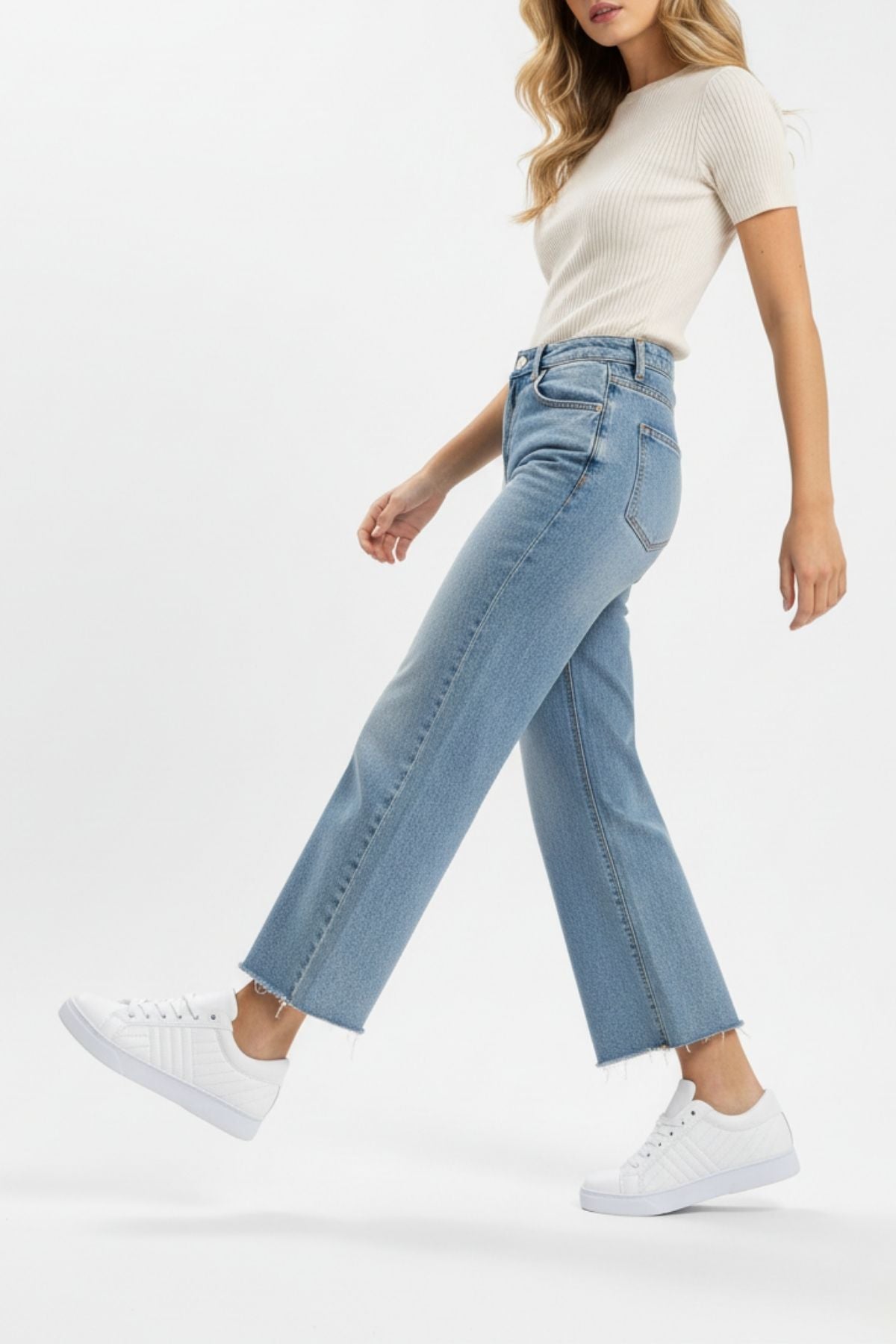 Linz Beyaz Suni Deri Kadın Spor Ayakkabı