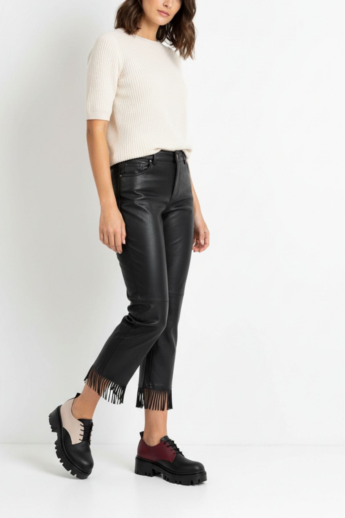 Apsely Siyah Garni Bağcıklı Günlük Yüksek Tabanlı Loafer Ayakkabı