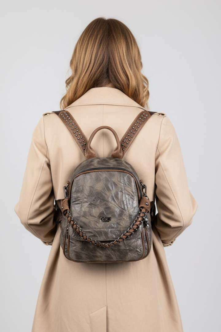 Subset Kadın Zincir Detaylı Sırt Çantası