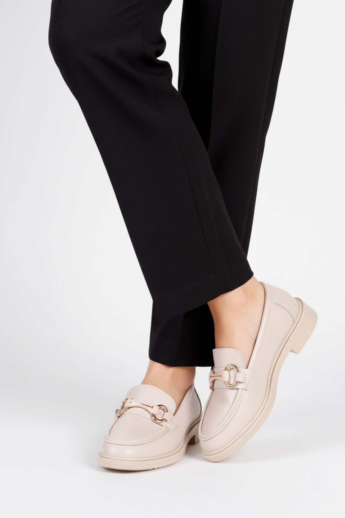 Tanta Bej Kadın Loafer Ayakkabı