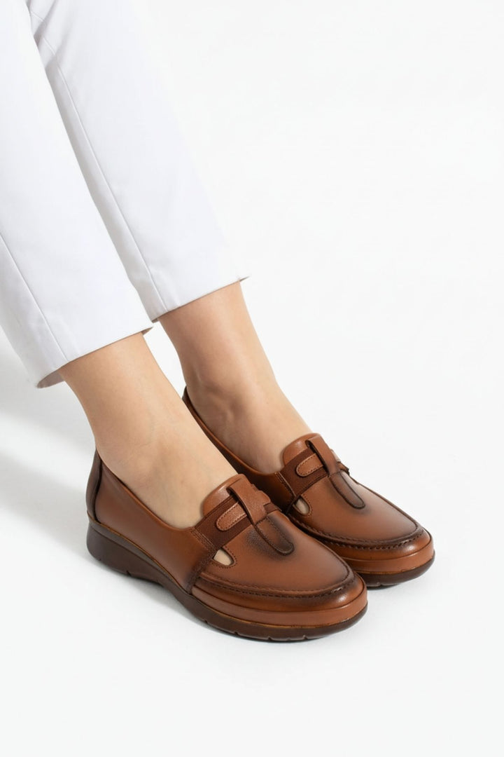 Adey Kadın Hakiki Deri Taba Günlük Ayakkabı