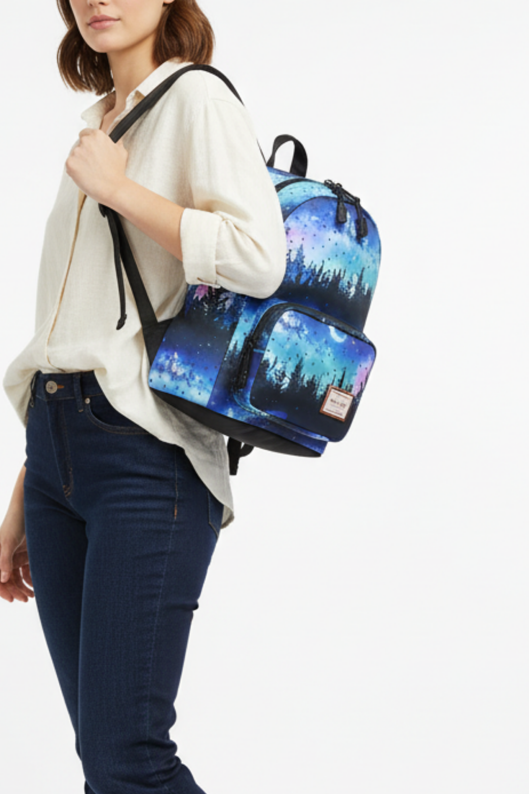 Lindsay Kadın Baskılı Kanvas Sırt Çantası