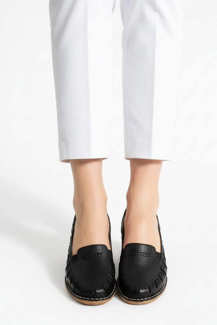 Pierre Cardin Arven Kadın Hakiki Deri Siyah Babet