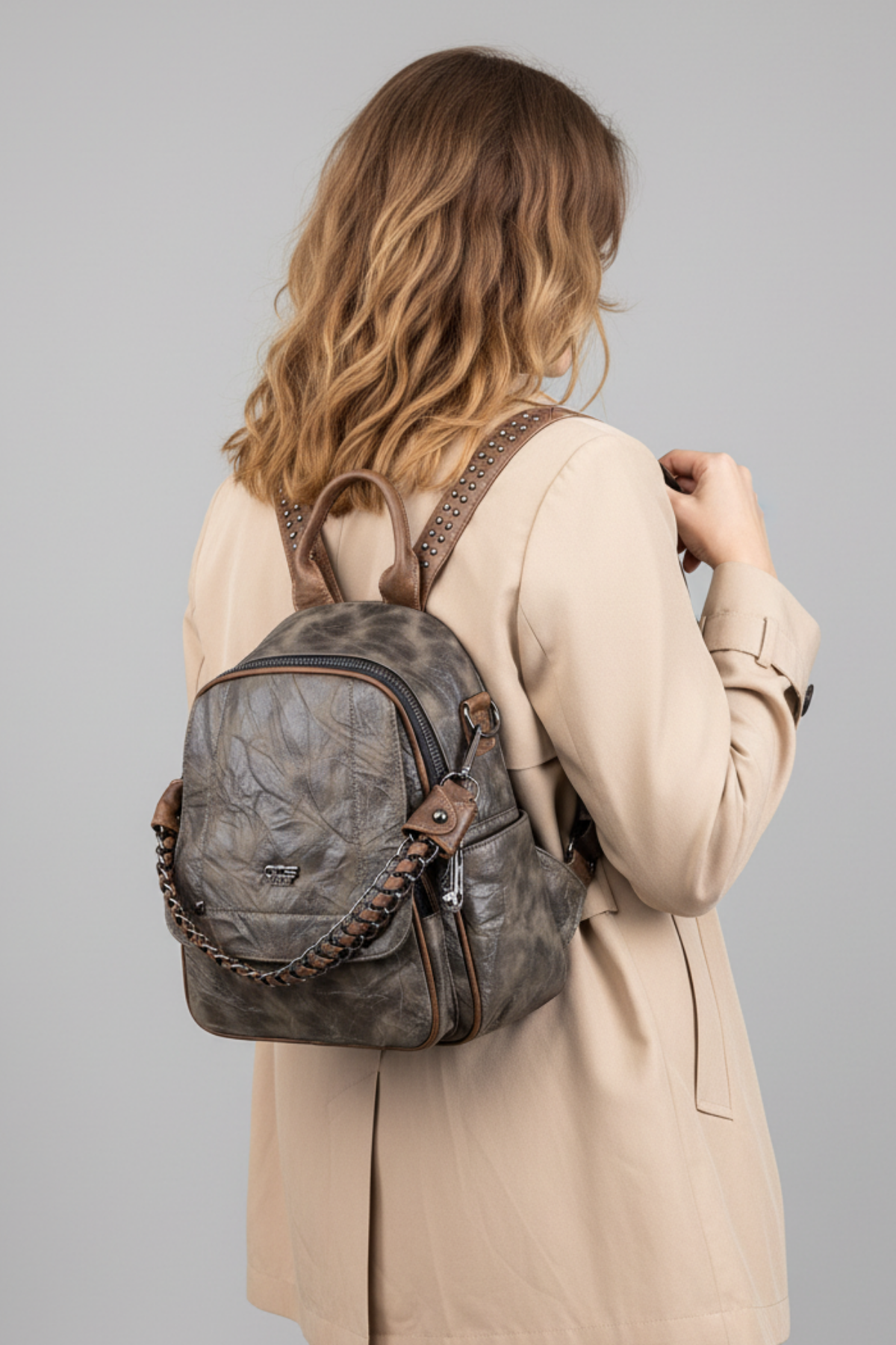 Subset Kadın Zincir Detaylı Sırt Çantası