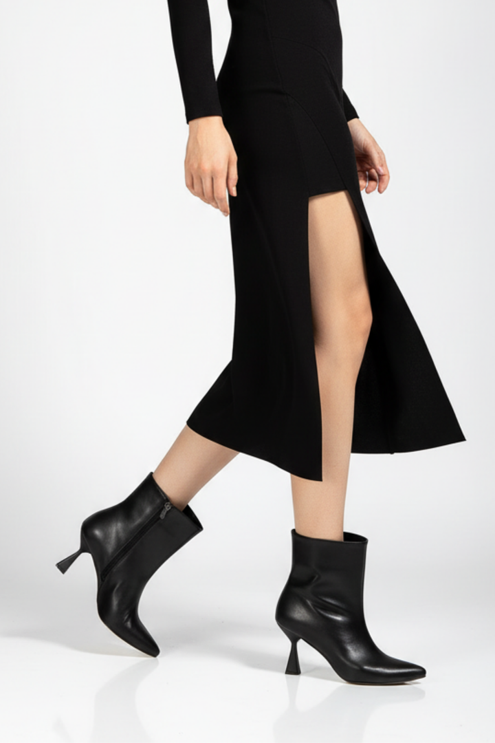 Rosven Kadın Siyah Kare Topuk Bot