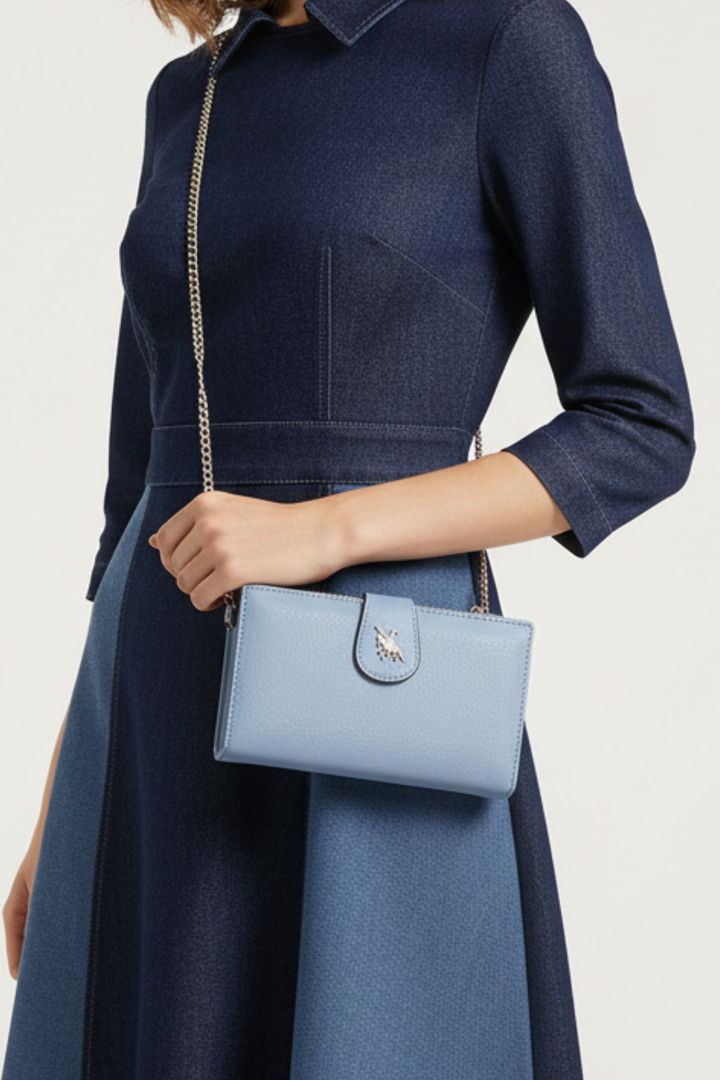 David Jones Jonna Kadın Zincir Askılı Mini Çanta ve Çıtçıtlı Cüzdan CZ102-1