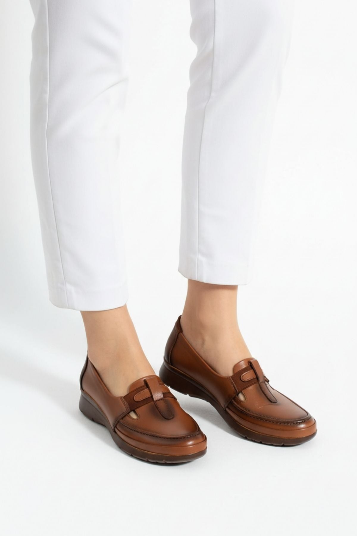 Adey Kadın Hakiki Deri Taba Günlük Ayakkabı
