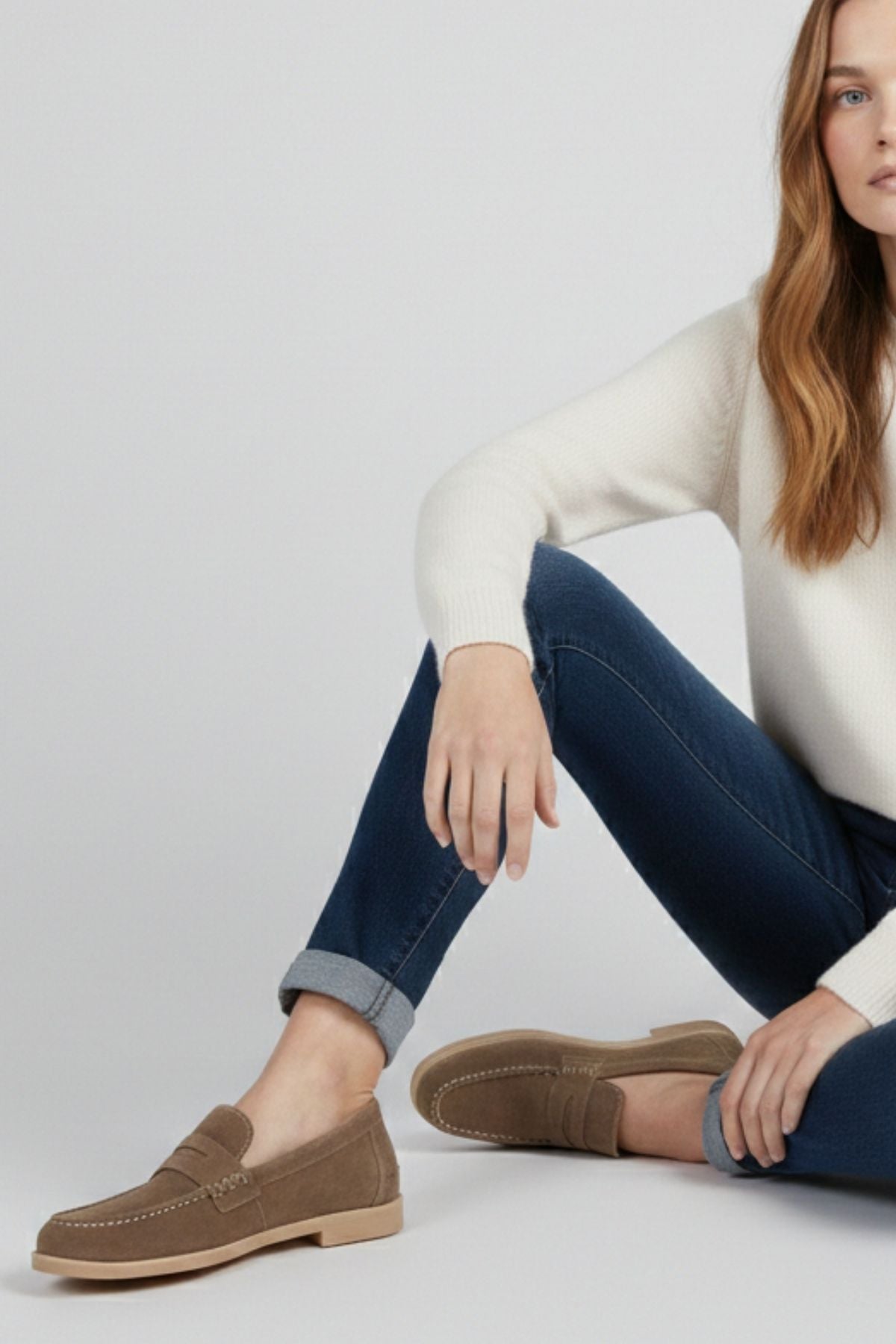 Monk Kadın Süet Vizon Loafer Ayakkabı