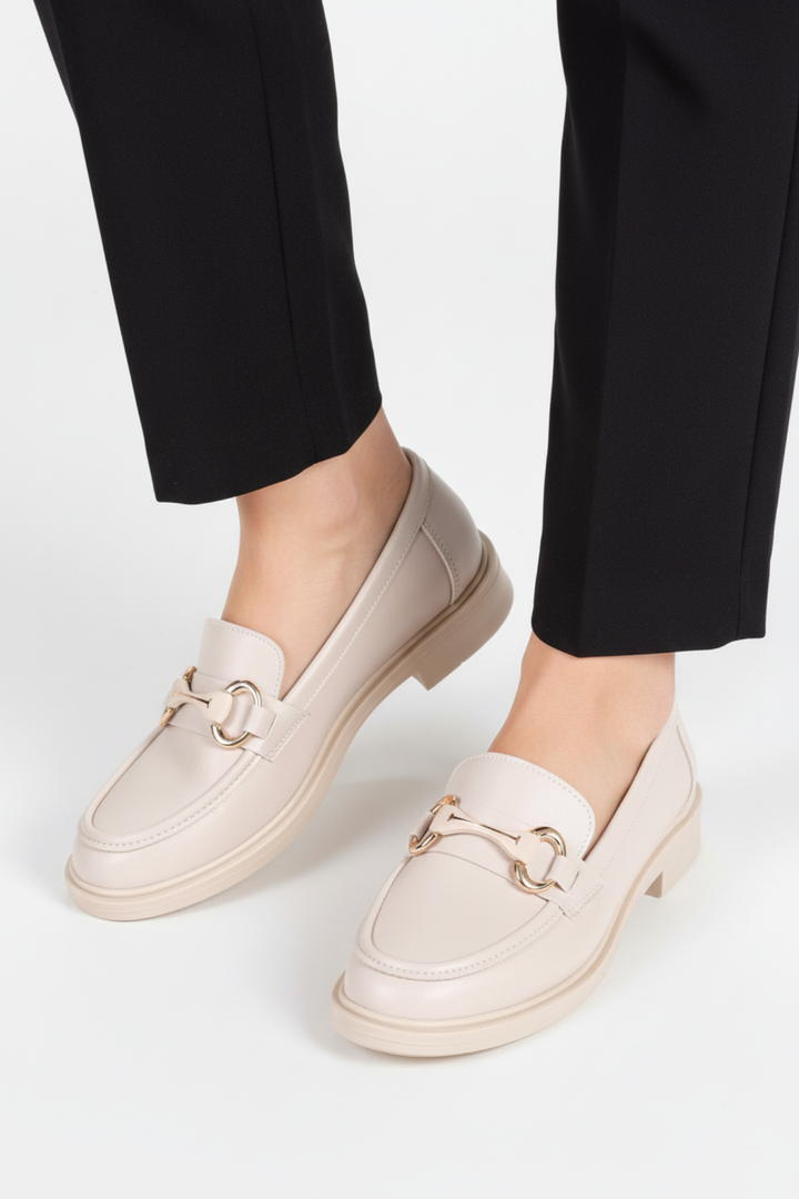 Tanta Bej Kadın Loafer Ayakkabı