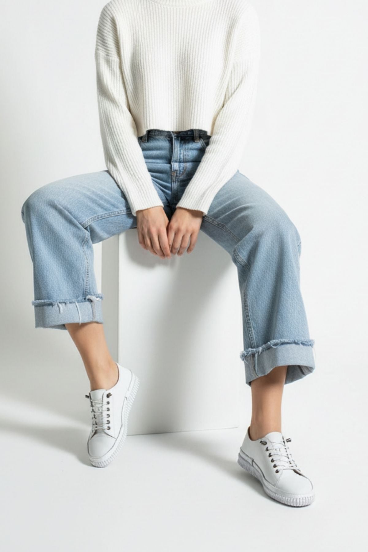 Endesa Kadın Hakiki Deri Beyaz Günlük Ayakkabı