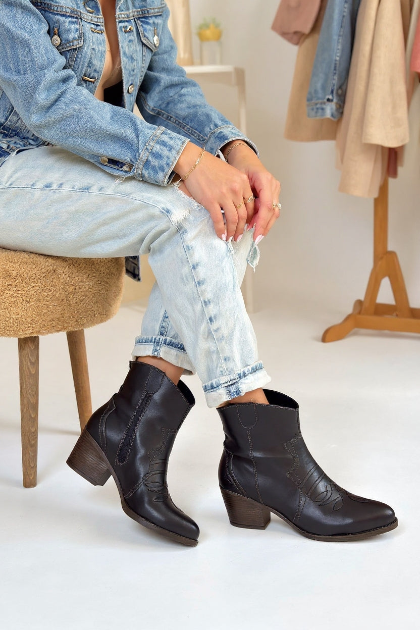 Akver Kadın Acı Kahve Topuklu Bot