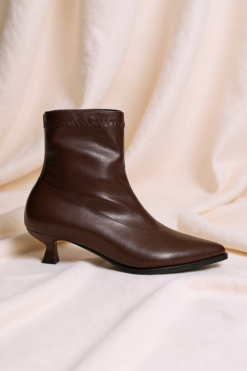 Ariana Kadın Acı Kahve İnce Topuklu Bot