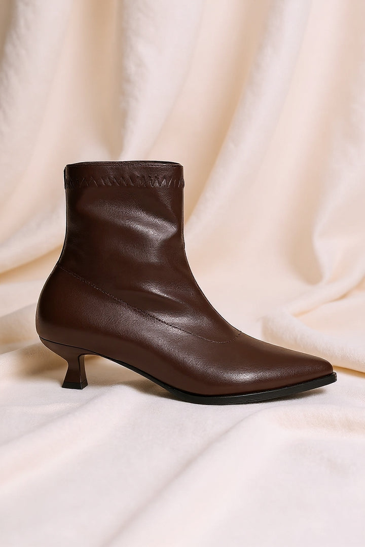 Ariana Kadın Acı Kahve İnce Topuklu Bot
