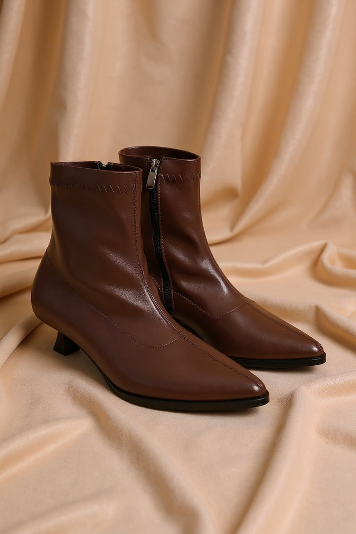 Ariana Kadın Acı Kahve İnce Topuklu Bot