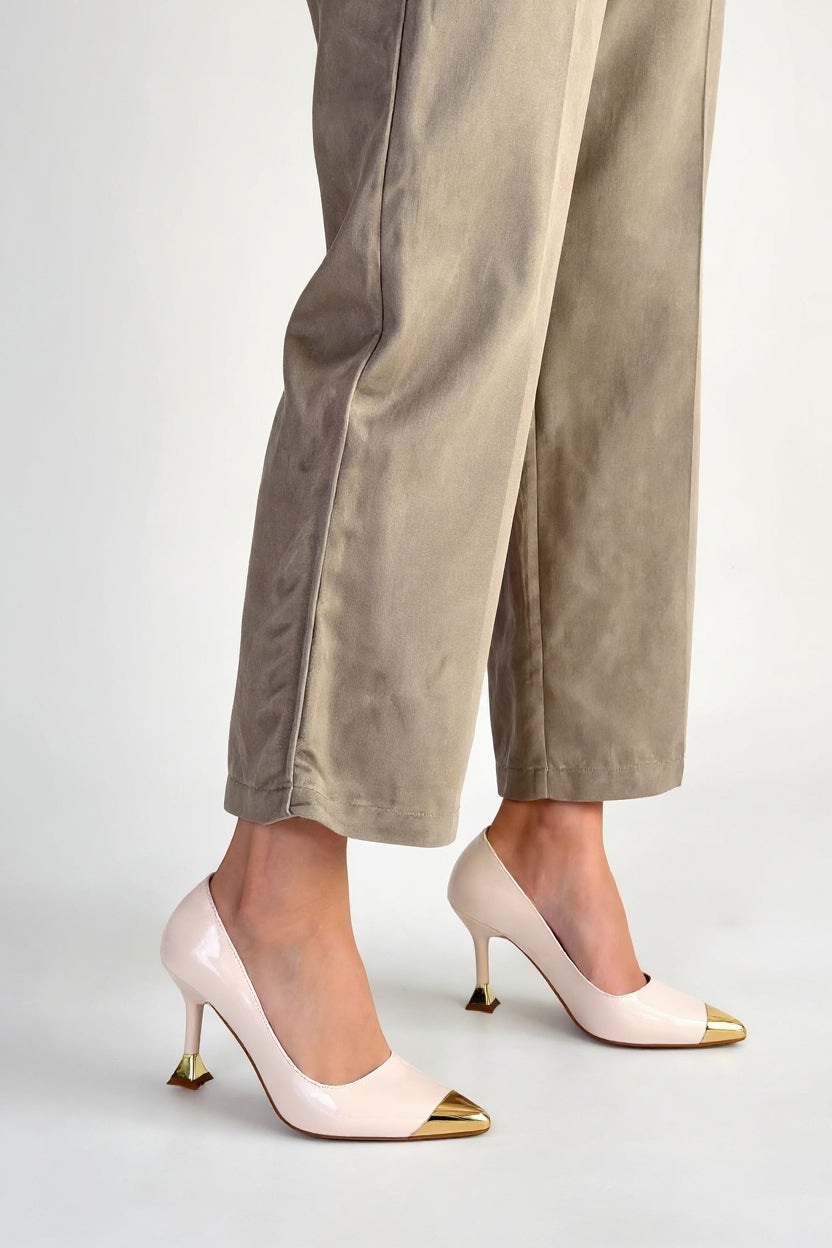 Artem Kadın Bej Rugan Topuklu Ayakkabı