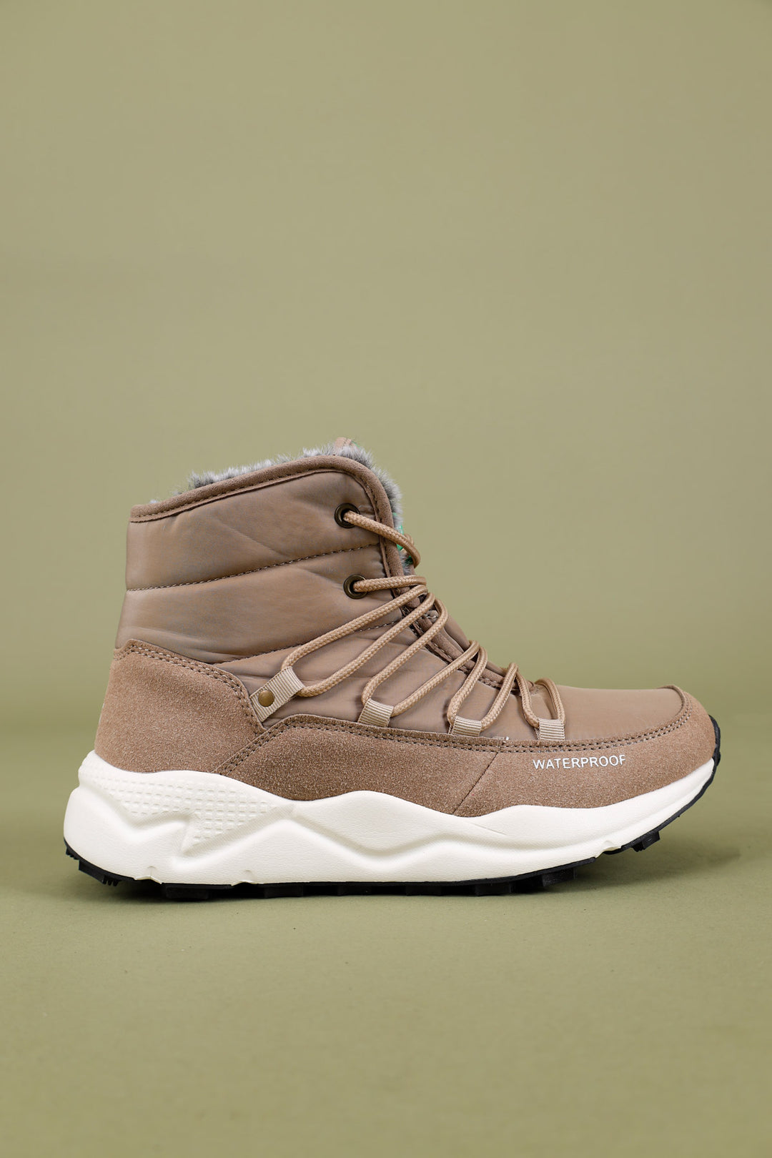 Benetton Ceri Kadın Paraşüt Kumaş Bej Bot BNI-11156