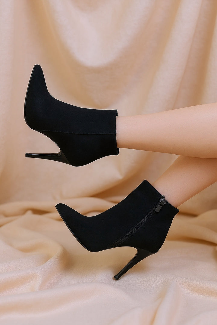 Blan Kadın Siyah Süet Topuklu Bot