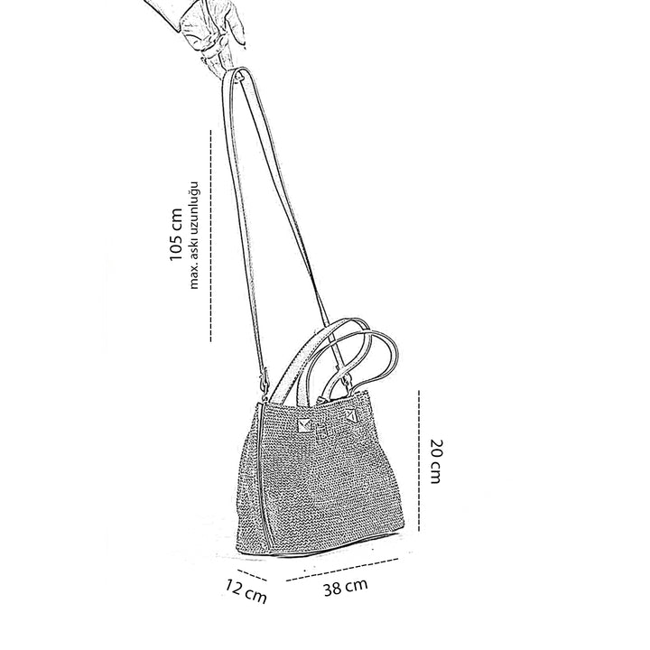 Getoar Kadın El Çantası ve Ayarlanabilir Askılı Çapraz Çanta