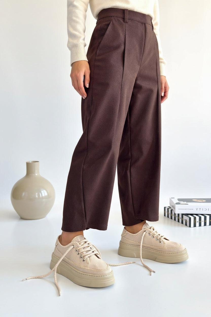 Carin Kadın Bej Keten Bağcıklı Spor Ayakkabı