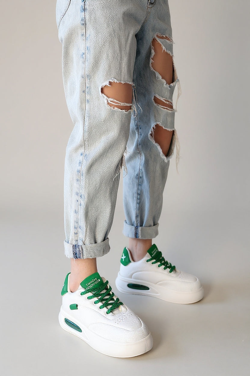 Chris Kadın Beyaz Bağcıklı Spor Ayakkabı