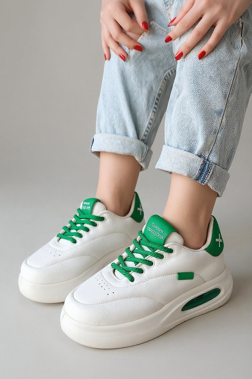 Chris Kadın Beyaz Bağcıklı Spor Ayakkabı