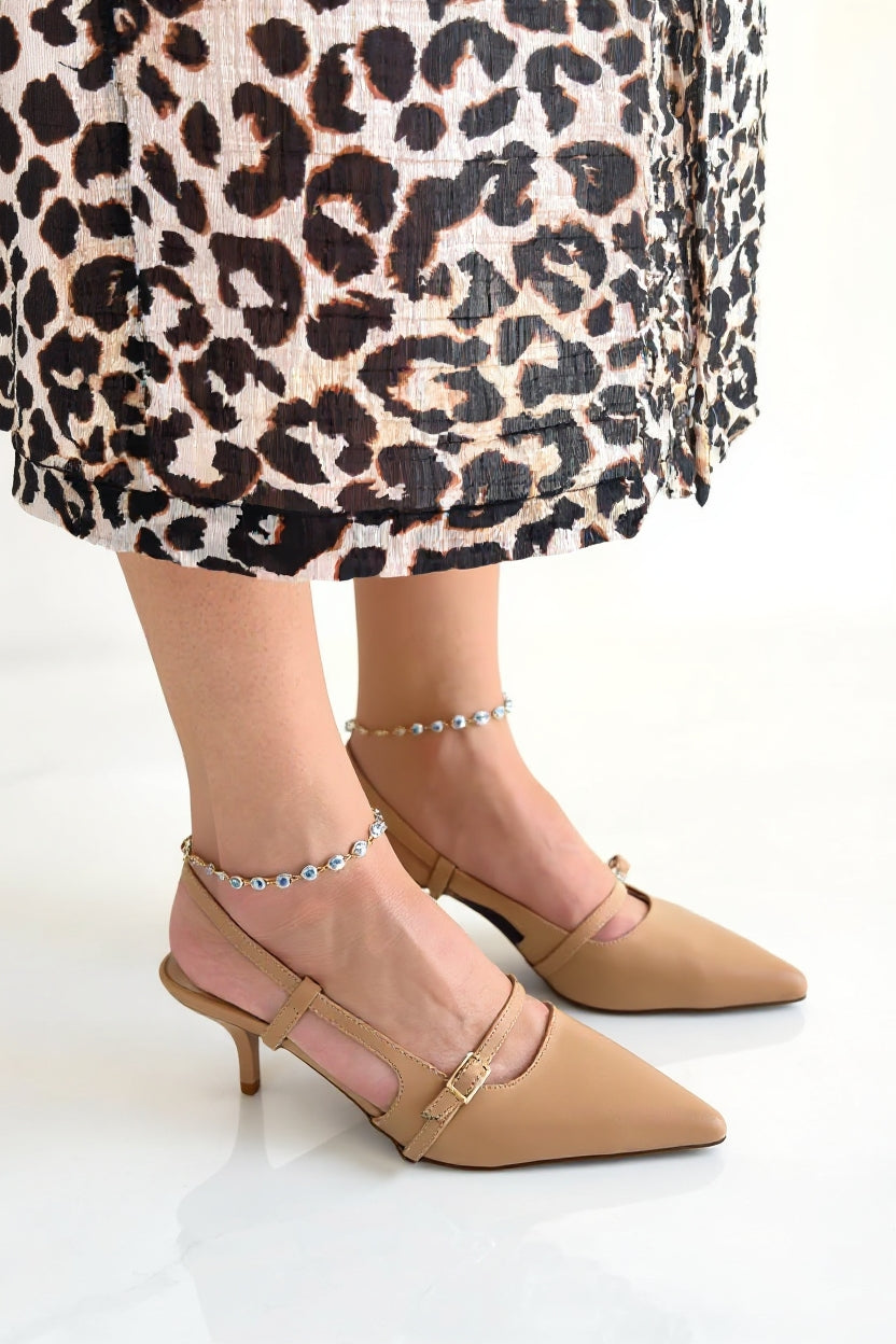 Darina Kadın Nude Tokalı Topuklu Ayakkabı