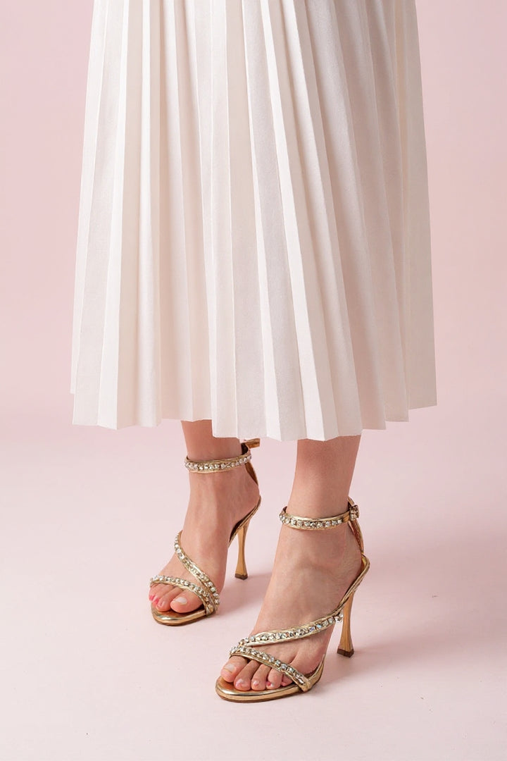 Emany Kadın Gold Taşlı Vivet Platformlu Topuklu Abiye Ayakkabı